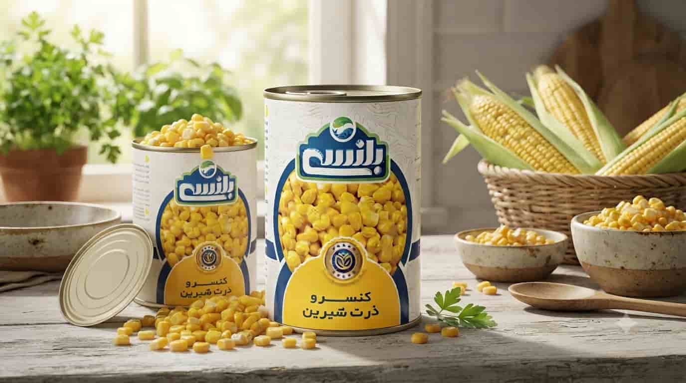 کنسرو ذرت بلنسی تهیه شده از دانه های طلایی مرغوب